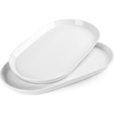 Taeochiy 16-inch oval serving platter with deep rim for elegant roasts and hors d'oeuvres