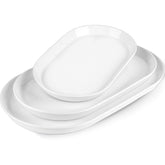 Taeochiy oval platter 16 inch in white porcelain, ideal for turkey and mains.