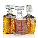Taeyonk whiskey decanter set style a with floral pattern enhances home bar display