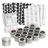 Talented Kitchen magnetic spice jars on fridge for easy access.