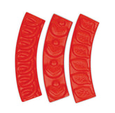 Talisman Designs pastry stamps set of 3 showcasing three decorative crust patterns for pies.