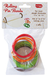 Talisman Designs rolling pin band set overview for even dough thickness