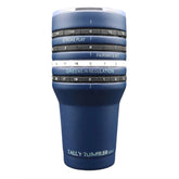 Tally Tumbler Golf Bogey Blue front view highlights durable build and cup-holder fit