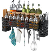 Tamomic hanging spice rack wall mount keeps spices organized and within easy reach.