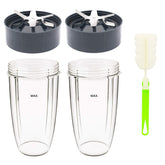 Tanzfrosch 32oz cup replacement for NutriBullet; crystal-clear viewing for blends.