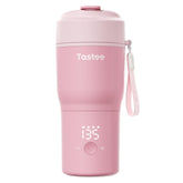 Tastee heated mug front view pink 12oz portable design for on-the-go coffee