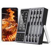 TASTYTI wireless thermometer with four probes for simultaneous cooking control.