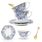TATSUMI country roses teacup and saucer set for elegant tea moments