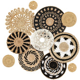 Tatuo boho wall basket round 01 on wall for rustic decor and storage