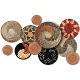 Tatuo bulrush wall basket set adds natural texture to your kitchen walls.