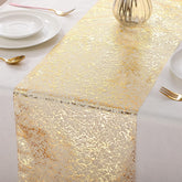 Tatuo gold table runner 12x108 inches elevates wedding centerpieces
