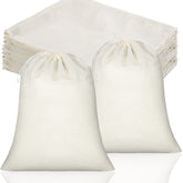 Tatuo muslin drawstring bags in natural color, 50pcs, ideal for gifting and pantry tidying.