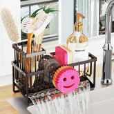 Taugast smiley sink caddy organizing sponges at the kitchen sink