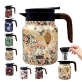 TBHAPY vintage floral teapot with built-in infuser for flavorful tea