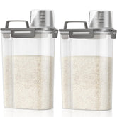 TBMax rice container 5lb 2-pack with clear body for easy pantry visibility.