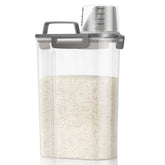 TBMax rice storage container with pour spout for mess-free dispensing in the kitchen.