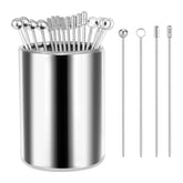 tchrules cocktail-picks storage box keeps 16 sticks neatly organized for parties.