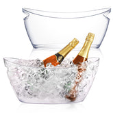 Tchrules ice buckets 2pcs transparent acrylic: clear view of contents for quick ice checks.