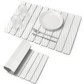 tdcokhe large stone drying mat with wave pattern unfolds to protect countertops while drying dishes