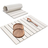 tdcokhe stone dish drying mat on counter, dries dishes quickly and safely