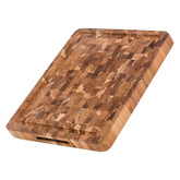 Teakhaus carving board with end-grain wood surface ideal for knife-friendly prep