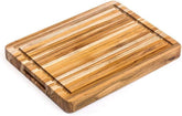Teakhaus cutting board medium, top view, durable teak for everyday meal prep