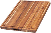 Teakhaus large cutting board with juice groove ready for mess-free carving and prep.