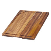 Teakhaus Marine cutting board with juice groove for mess-free slicing.