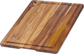 Teakhaus Marine Cutting Board top view highlights durable teak surface for precise slicing.