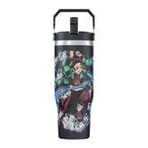 Team Liquid Demon Slayer Tanjiro tumbler with lid for spill-free on-the-go hydration
