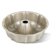 TeamFar 10-inch nonstick cake pan front view with pumpkin shape for elegant desserts.