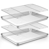 TeamFar baking sheet with rack assembly for versatile cooking and even browning