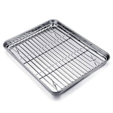 TeamFar baking tray with mirror-finish surface for easy release and even browning.