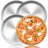 TeamFar 12-inch four-piece pizza pan set for home parties and meal prep.