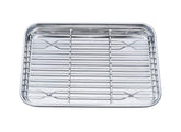TeamFar toaster oven pan shows a sturdy stainless steel build for healthy cooking