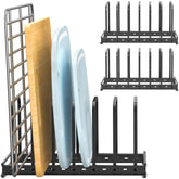 TEAMOLA pan organizer inside cabinet keeps pans neatly stacked and easy to reach