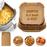 Tecbeauty 200Pcs air fryer liners protect meals and simplify cleanup.