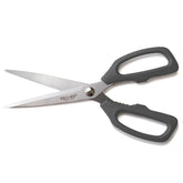 TECHEF kitchen shears with micro-serrated blade for slip-free poultry cutting.