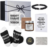 Teeneyou sobriety gift box in blue packaging for AA/NA milestones.
