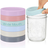 Teenyyou Morandi silicone lids on 86mm jars seal freshness