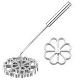 Teenyyou rosette iron with aluminum handle for safe, even heating during rosette cookies