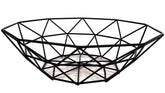 TEETOOKEA metal wire fruit bowl on counter keeps fruits breathable and accessible.