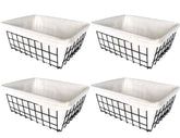 TEETOOKEA wire storage baskets top view for easy pantry organization