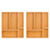 Teicui bamboo drawer organizer set extendable for customizable, tidy drawers.