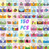 Teling 150 lunchbox jokes cards collection with colorful designs for kids.