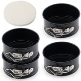 Tellshun 4in mini springform pan with removable bottom for easy cheesecake removal.