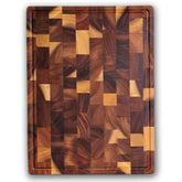 TELLURIXARA walnut wood cutting board top view, durable surface for daily slicing