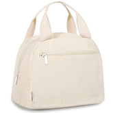 TENKIST corduroy lunch tote with cherry pattern keeps meals fresh for work or school.