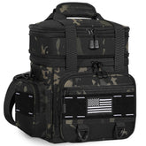 TENKIST Expandable Tactical Lunch Box front view with patches for personalization