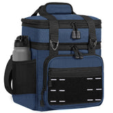 TENKIST lunch box cooler blue front view highlighting rugged, patch-ready design.